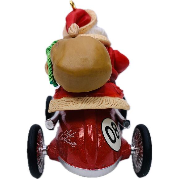 Hallmark SANTA TAKES A SPIN Keepsake Ornament 2008 Pedal Car Club Exclusive‎ - Picture 6 of 12